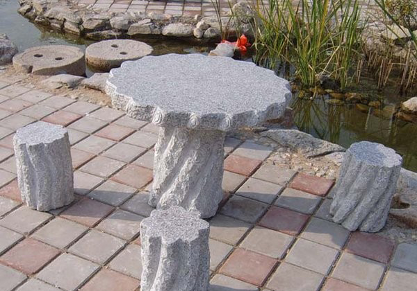 公园石桌凳-庭院公园石桌凳高清图片