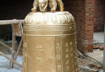 宗教庙宇铜钟-寺庙法器黄铜钟