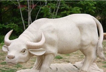 公园石雕牛-大理石牛雕塑