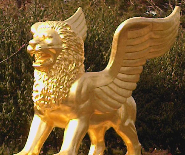西洋狮子飞狮铜雕-欧式圣马可飞狮铜雕