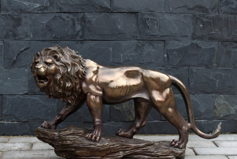 动物铜雕狮子-铸铜动物狮子雕塑