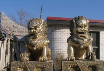 中国传统狮子铜雕-铜狮子故宫狮