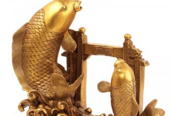 铜雕鲤鱼跃龙门-铜雕鱼跃龙门
