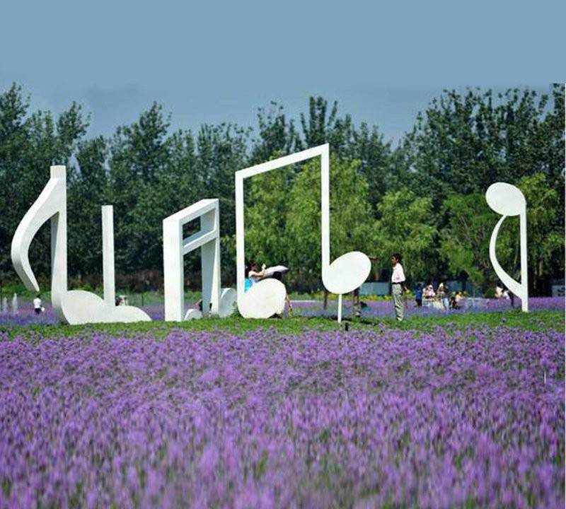 不锈钢公园景区音符雕塑-不锈钢音符雕塑高清图片