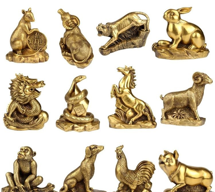 铸铜十二生肖动物雕塑-铜雕十二生肖动物雕塑高清图片