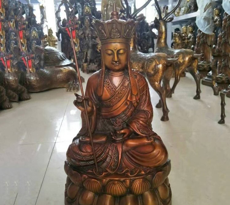 坐式地藏菩萨铜雕-铜雕地藏菩萨高清图片