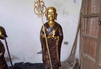 铜雕立式地藏菩萨-宗教庙宇立式地藏菩萨
