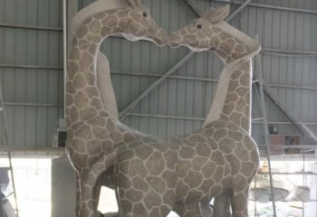 大理石公园长颈鹿雕塑-石雕公园长颈鹿