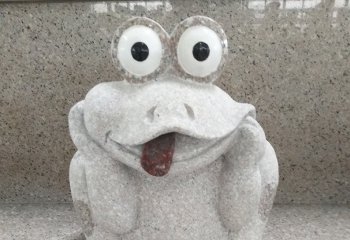 大理石公园卡通青蛙雕塑-公园卡通青蛙石雕
