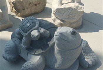 小区母子乌龟石雕-母子乌龟石雕