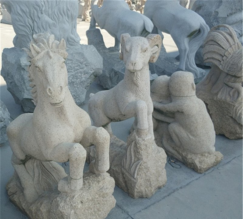 大理石公园12生肖动物雕塑-石雕公园12生肖动物