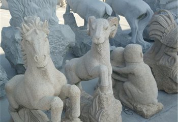 大理石公园12生肖动物雕塑-石雕公园12生肖动物