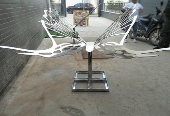 不锈钢公园抽象动物镂空蝴蝶雕塑-不锈钢镜面镂空蝴蝶雕塑