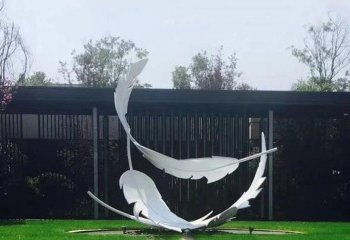 不锈钢公园羽毛雕塑-公园不锈钢羽毛雕塑