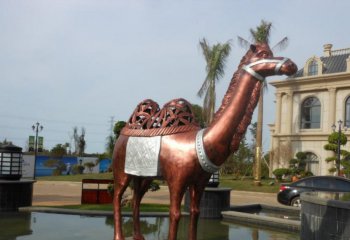 铜雕抽象骆驼-公园小区抽象骆驼铜雕