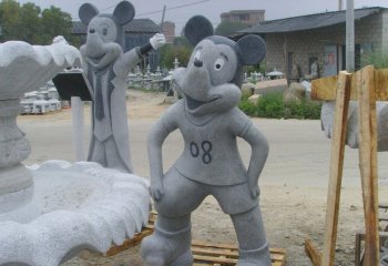 卡通米老鼠和唐老鸭石雕-石雕米老鼠和唐老鸭