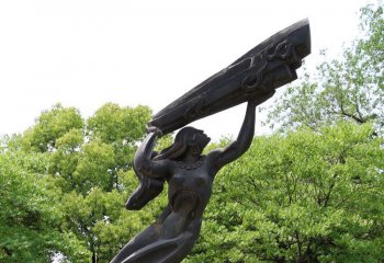 公园景区女娲补天铜雕-铜雕女娲补天神话人物