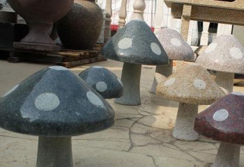 公园蘑菇石雕-公园小区蘑菇石雕