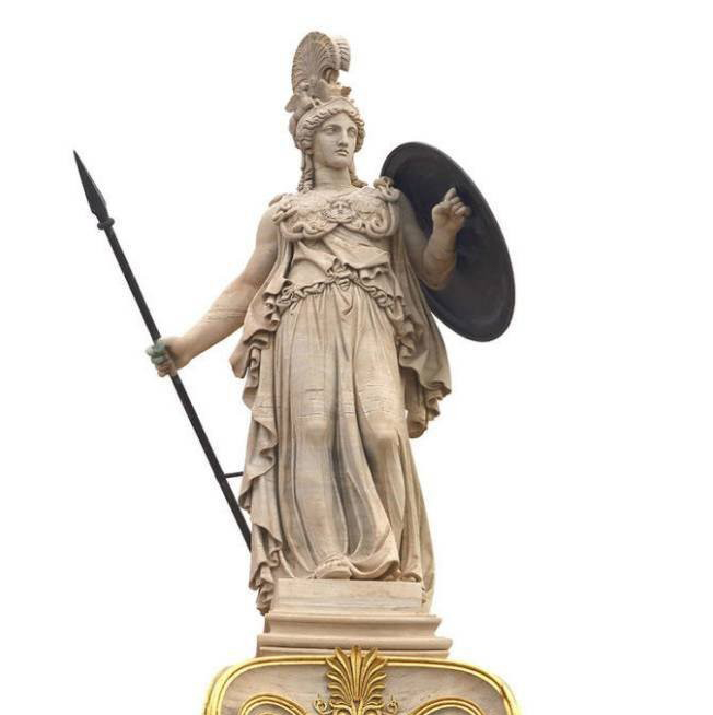 汉白玉希腊女神雅典娜雕塑-汉白玉雅典娜石雕高清图片