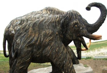 铜雕长毛象动物雕塑-公园铜雕长毛象