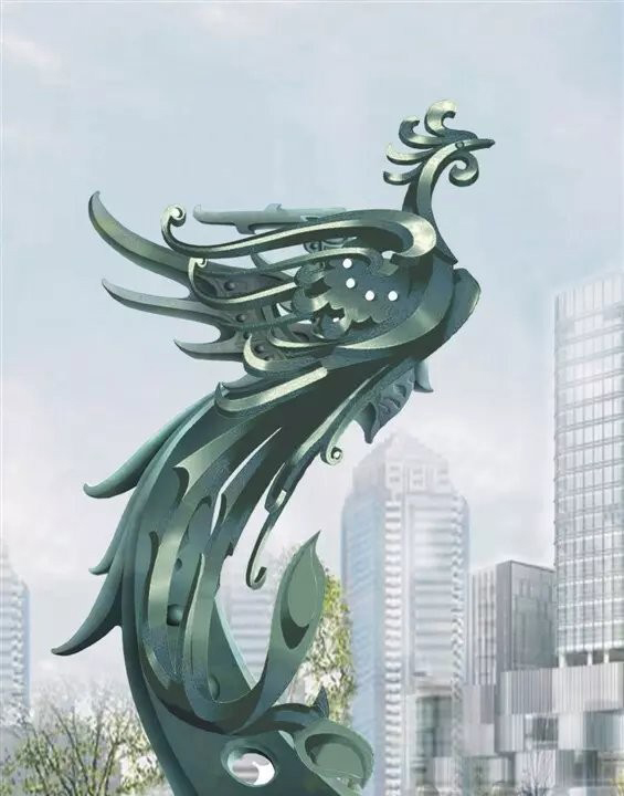 不锈钢大型抽象凤凰雕塑-大型不锈钢抽象凤凰雕塑 不锈钢大型抽象凤凰雕塑-大型不锈钢抽象凤凰雕塑高清图片