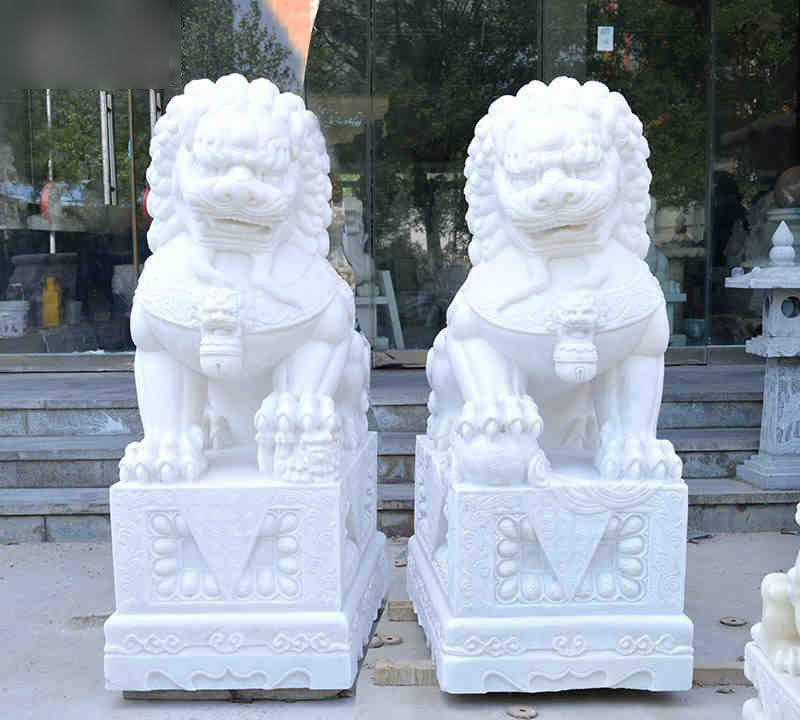 石雕狮子_汉白玉狮子-汉白玉北京狮石雕高清图片