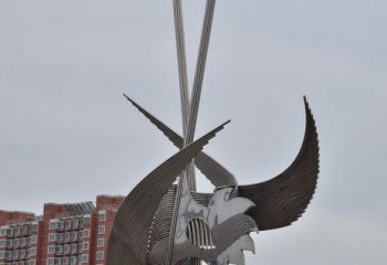 大型不锈钢仙鹤雕塑-抽象不锈钢大型仙鹤雕塑