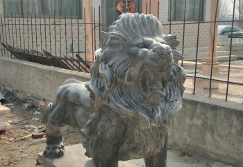欧式青石狮子雕塑-青石西洋狮子雕塑