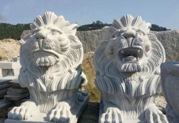 欧式西洋狮子石雕-石雕欧式狮子