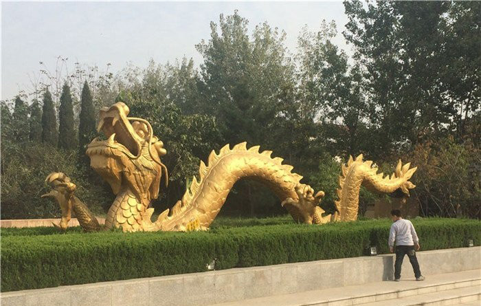 古代神兽中国龙铜雕-公园中国龙铜雕高清图片
