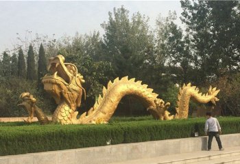 古代神兽中国龙铜雕-公园中国龙铜雕