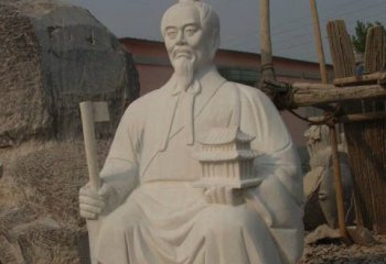 石雕木匠祖师鲁班-石雕鲁班古代名人雕像