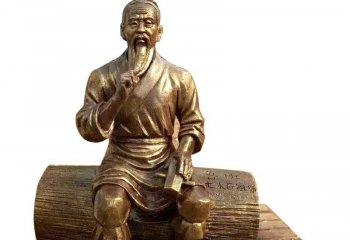 鲁班铜雕塑-铜雕木匠祖师鲁班