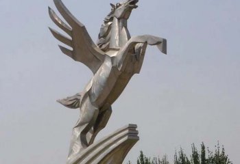 飞马不锈钢雕塑-城市广场不锈钢飞马雕塑