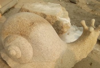 砂岩蜗牛石雕-公园小区石雕动物蜗牛雕塑