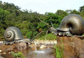 铜雕喷水蜗牛-喷水的蜗牛铜雕