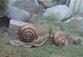 铜雕蜗牛-公园动物蜗牛铜雕