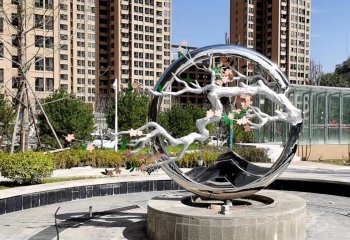 不锈钢圆环景观雕塑-不锈钢圆环景观雕塑