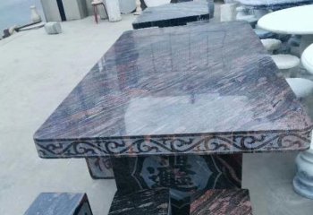 大理石方桌方凳雕塑-大理石方桌方凳雕塑