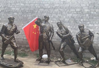 解放军人物铜雕-解放军人物铜雕