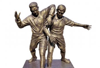 踢足球人物铜雕-踢足球人物铜雕