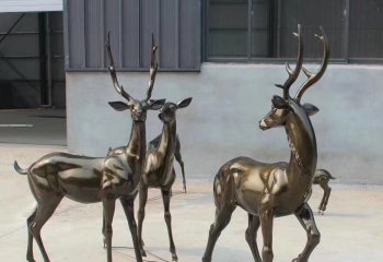 铜雕鹿群雕塑-铜雕鹿群雕塑