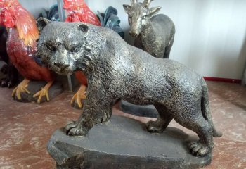 铜雕豹子雕塑-铜雕豹子雕塑