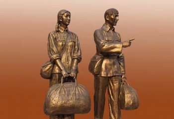 旅行者铜雕-旅行者铜雕，铜雕旅行人物雕塑