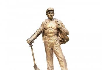 矿工人物铜雕-矿工人物铜雕，铜雕矿工人物雕塑