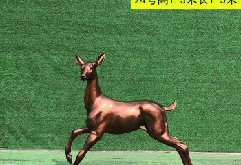 红铜鹿动物雕塑-红铜鹿动物雕塑，红铜动物鹿雕塑