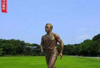 跑步运动人物铜雕-运动人物铜雕,铜雕运动人物雕塑