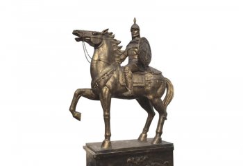 骑马古代人物铜雕-骑马古代人物铜雕，骑马人物铜雕