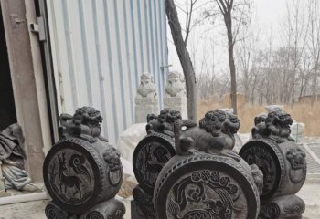 石雕抱鼓石-石雕抱鼓石，抱鼓石门墩雕塑