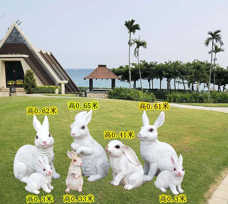 玻璃钢兔子雕塑-玻璃钢兔子雕塑，玻璃钢兔子动物雕塑 高清图片